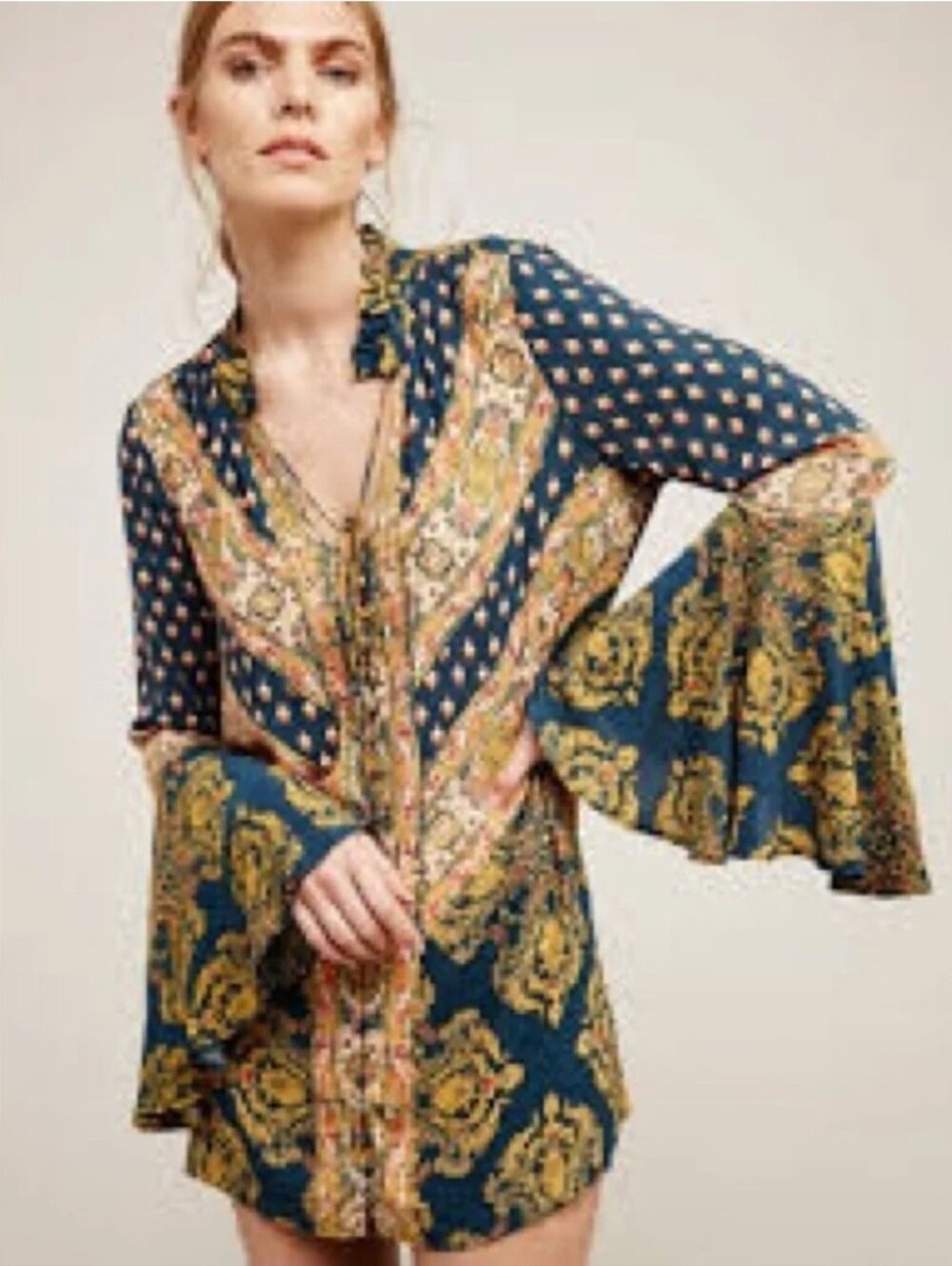 Free People Magic Mystery Tie-Front Women’s Tunic Top S